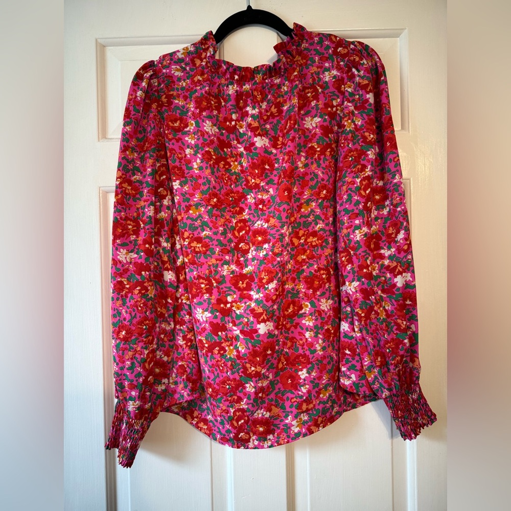 The Mint Julep Floral Red+ Pink Women's Top